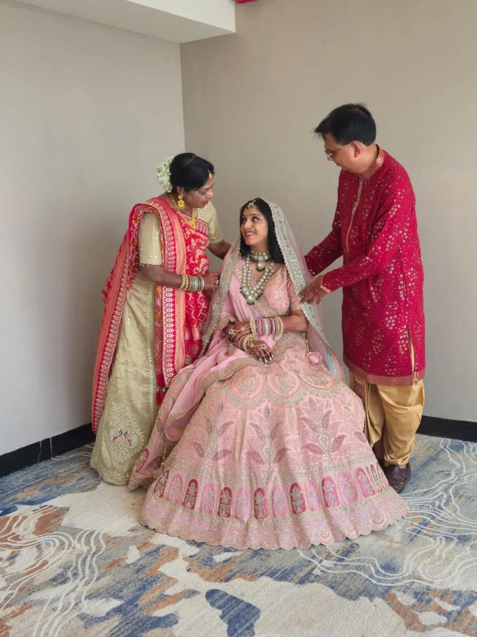 Pink bridal styling at Ritu’s
